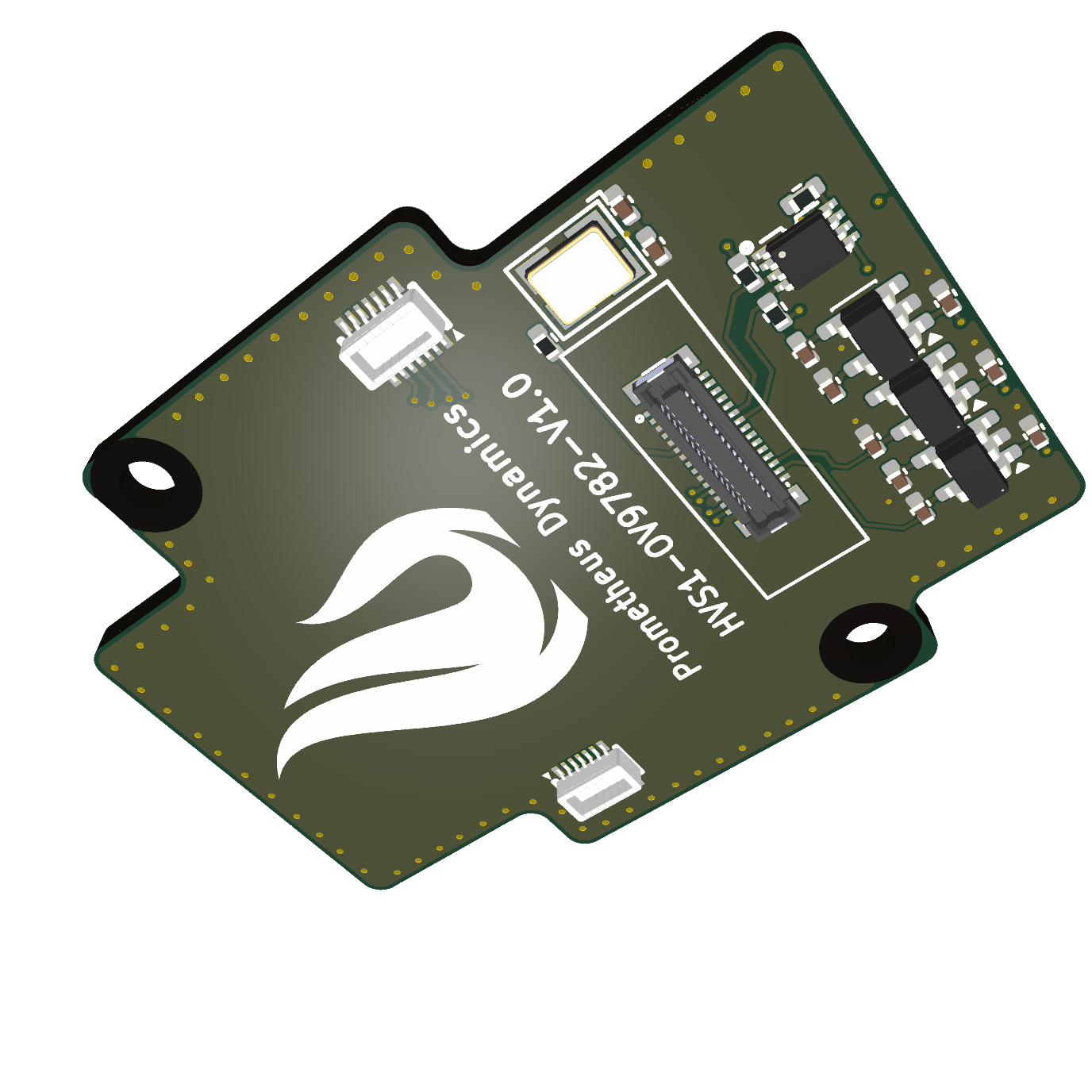 Bottom side of the Helios camera-interface PCB