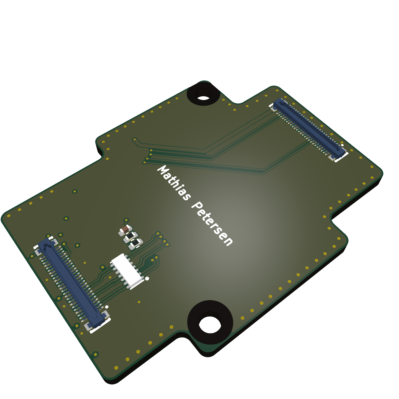 Top side of the Helios camera-interface PCB