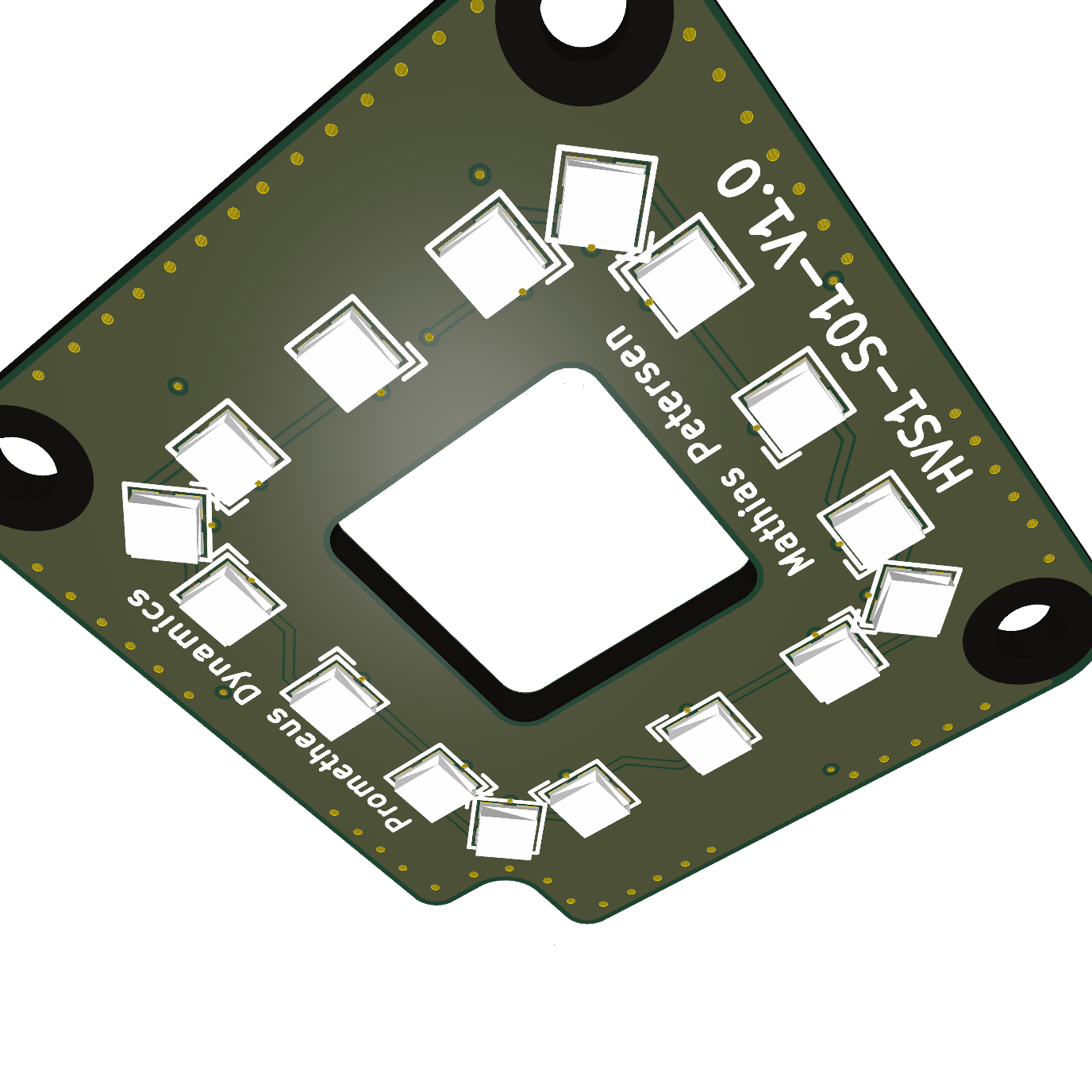 Bottom side of the Helios sensor-ring PCB