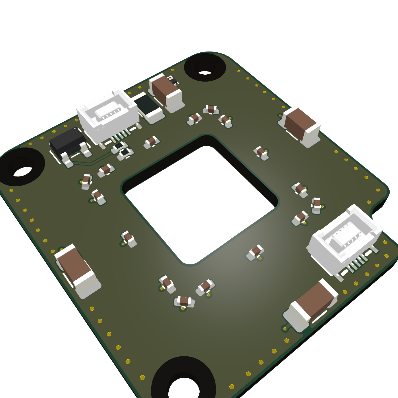 Top side of the Helios sensor-ring PCB